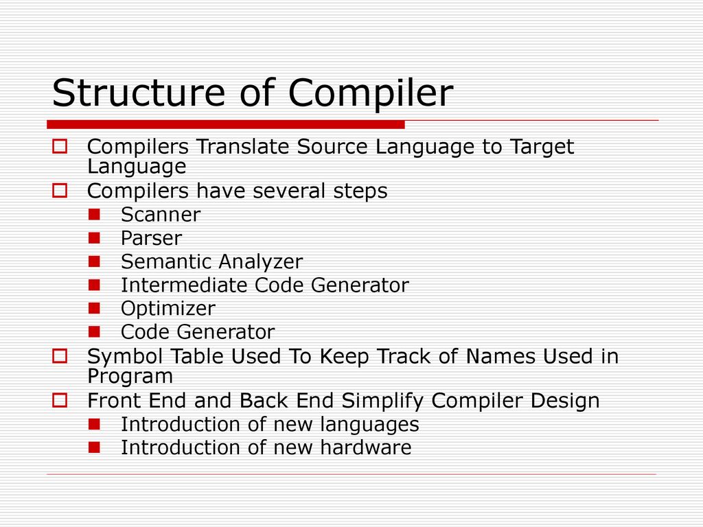 CPSC 388 – Compiler Design and Construction - ppt download