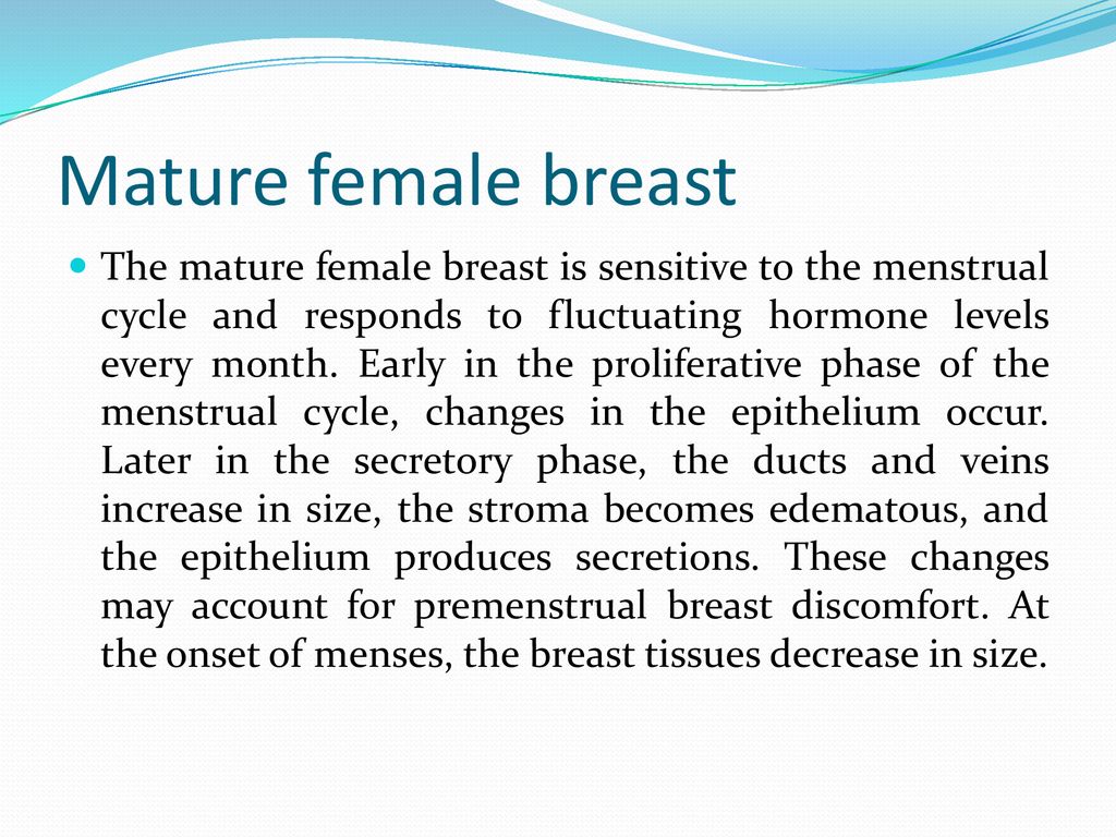 Mature female breast