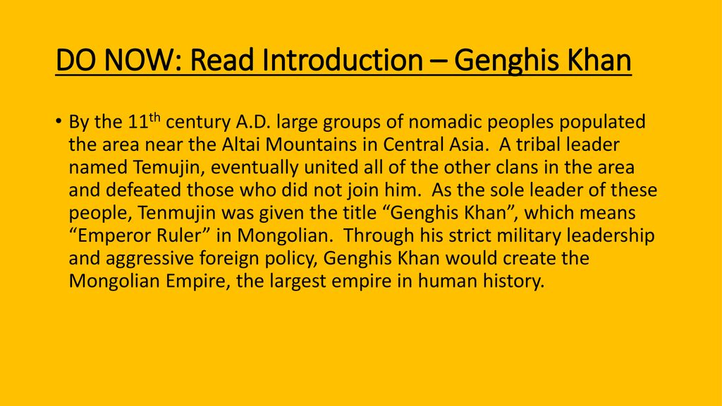 Реферат: Genghis Khan Essay Research Paper Genghis Khan