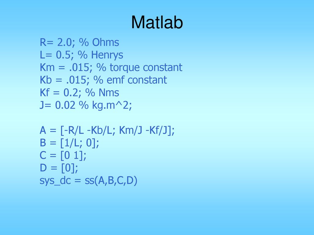 Dc Motor Driving An Inertial Load Ppt Download
