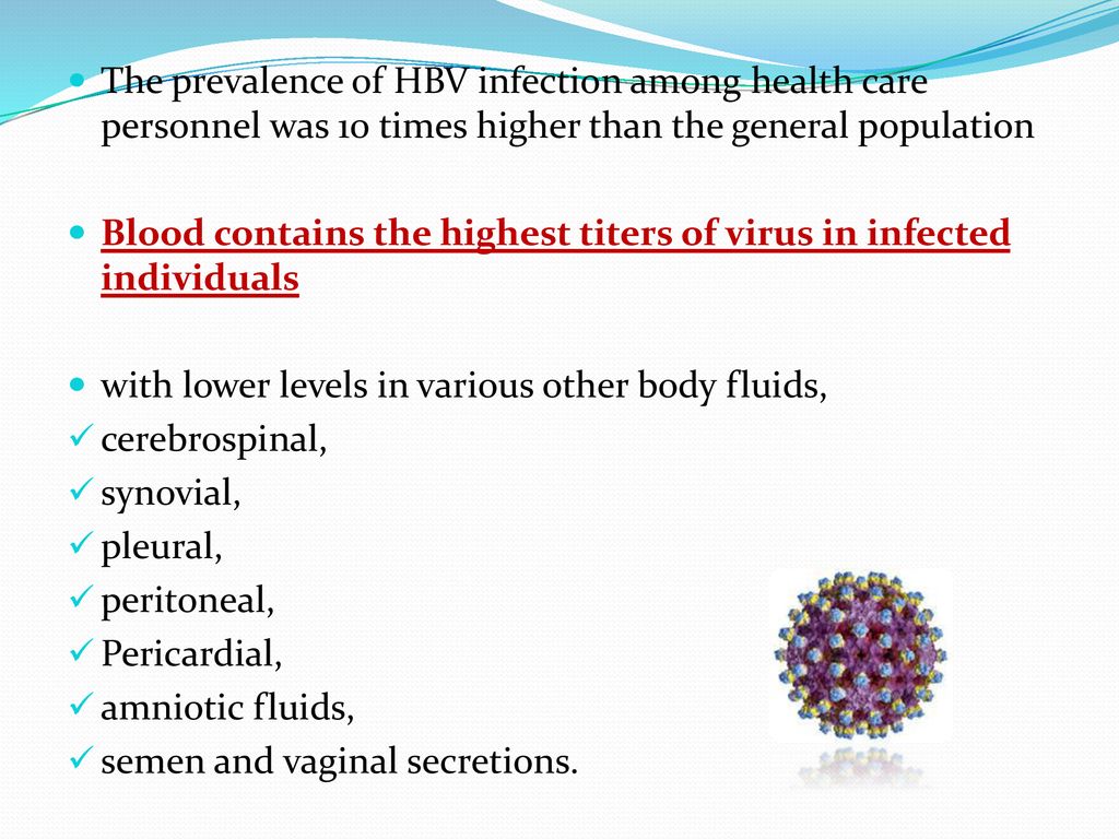 The prevalence of HBV infection among health care personnel was 10 times higher than the general population