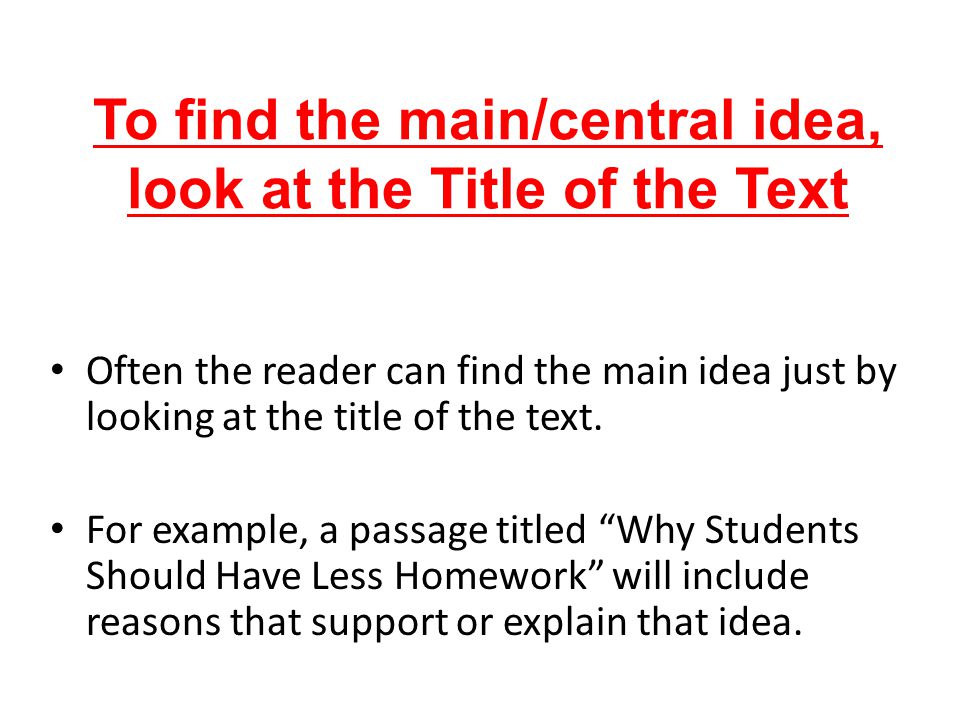 Main Central Idea Supporting Details Ppt Video Online Download
