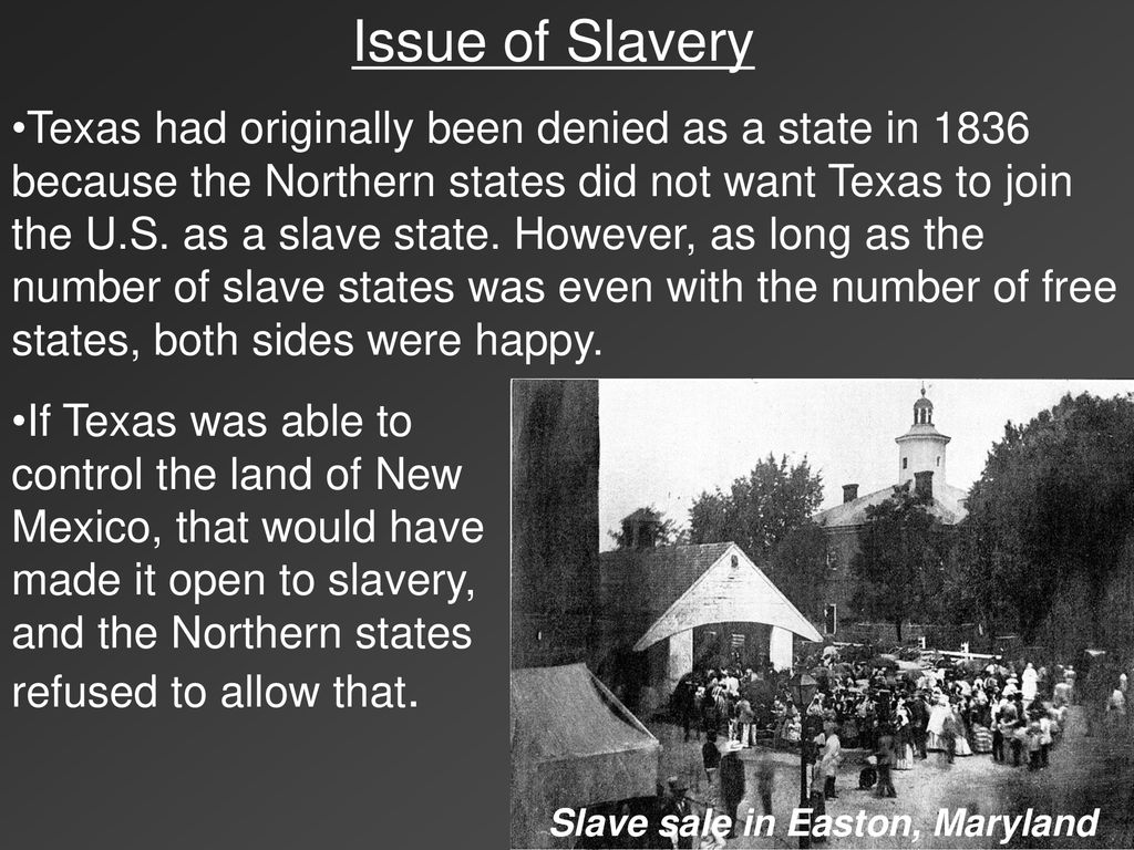 Slave sale in Easton, Maryland