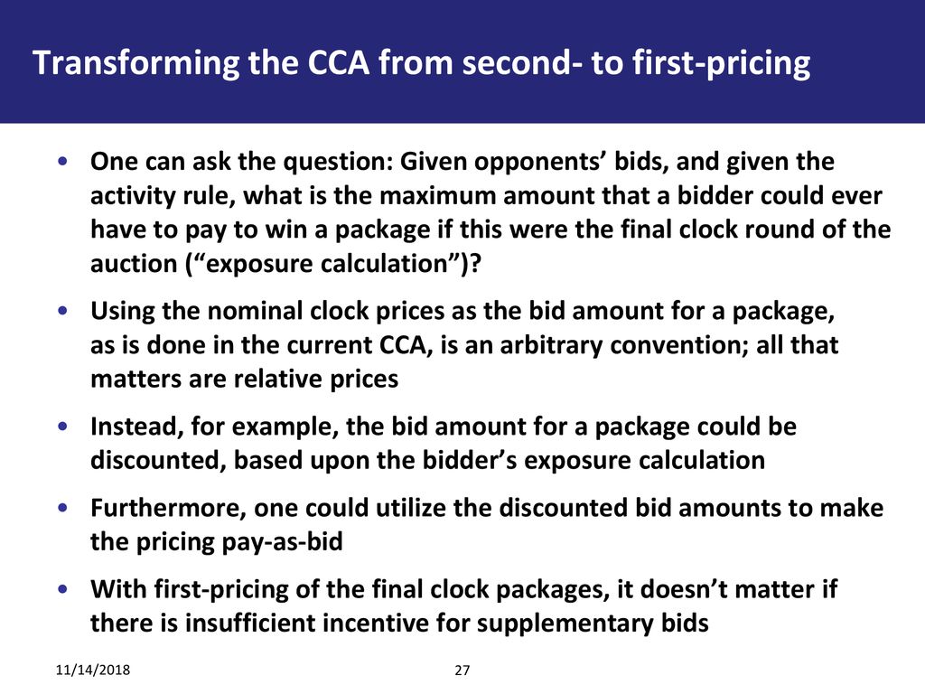 Transforming the CCA from second- to first-pricing