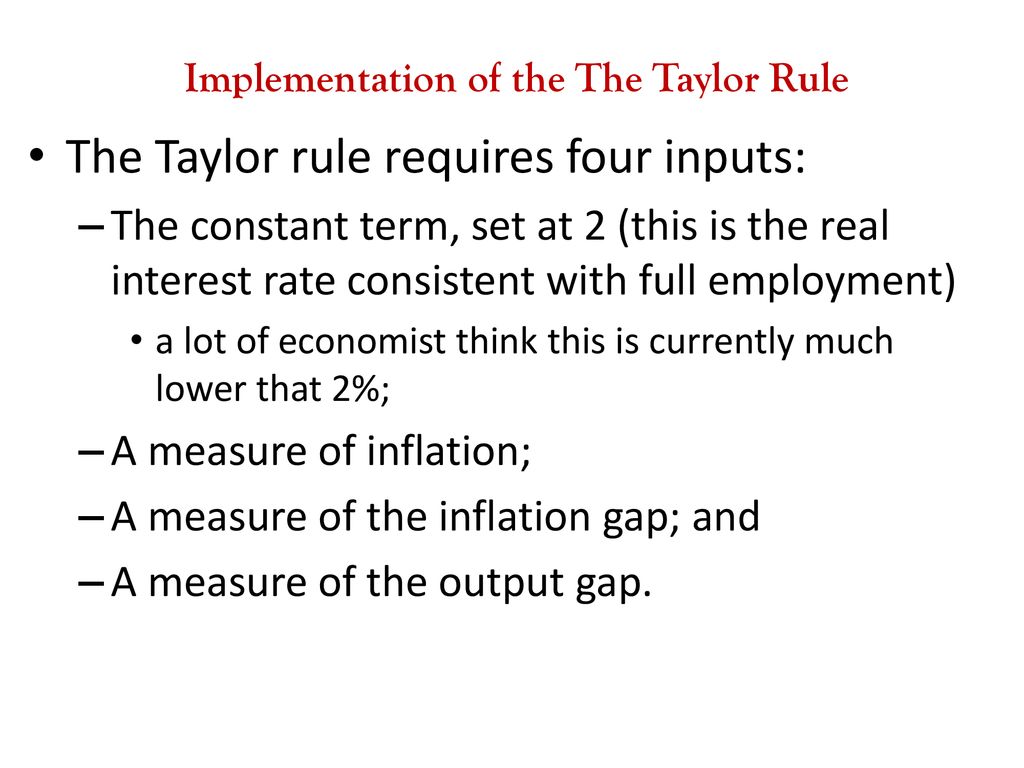 Taylor Rule Definition