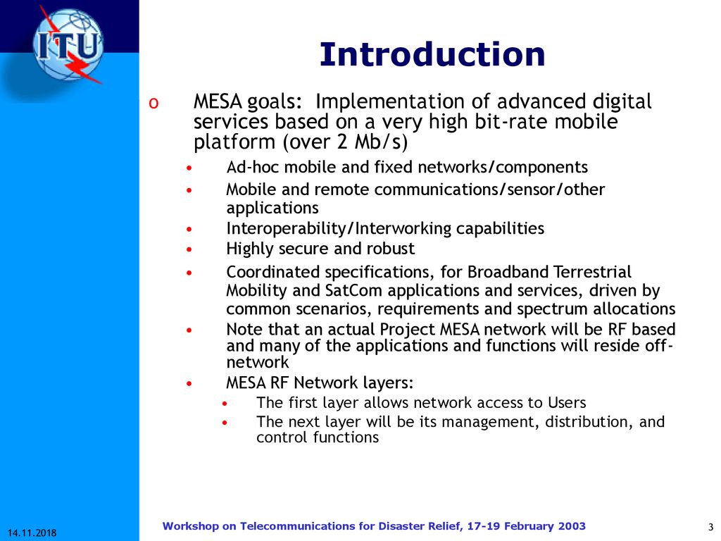 Project MESA: Broadband Telecommunications for PPDR - ppt download