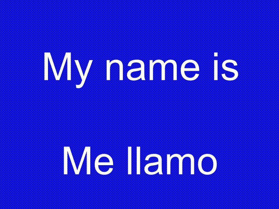 My name is Me llamo