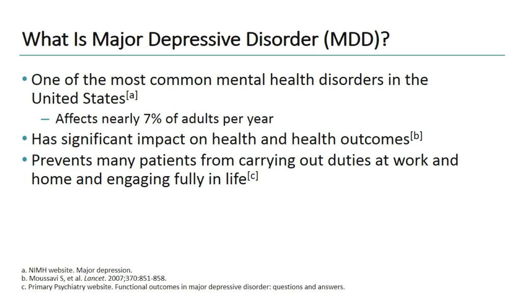 What Is Major Depressive Disorder (MDD)? - Ppt Download