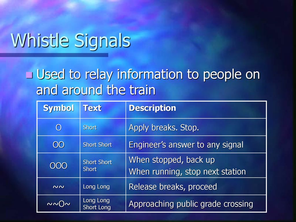 Whistle and horn semaphore and signal lights ppt download
