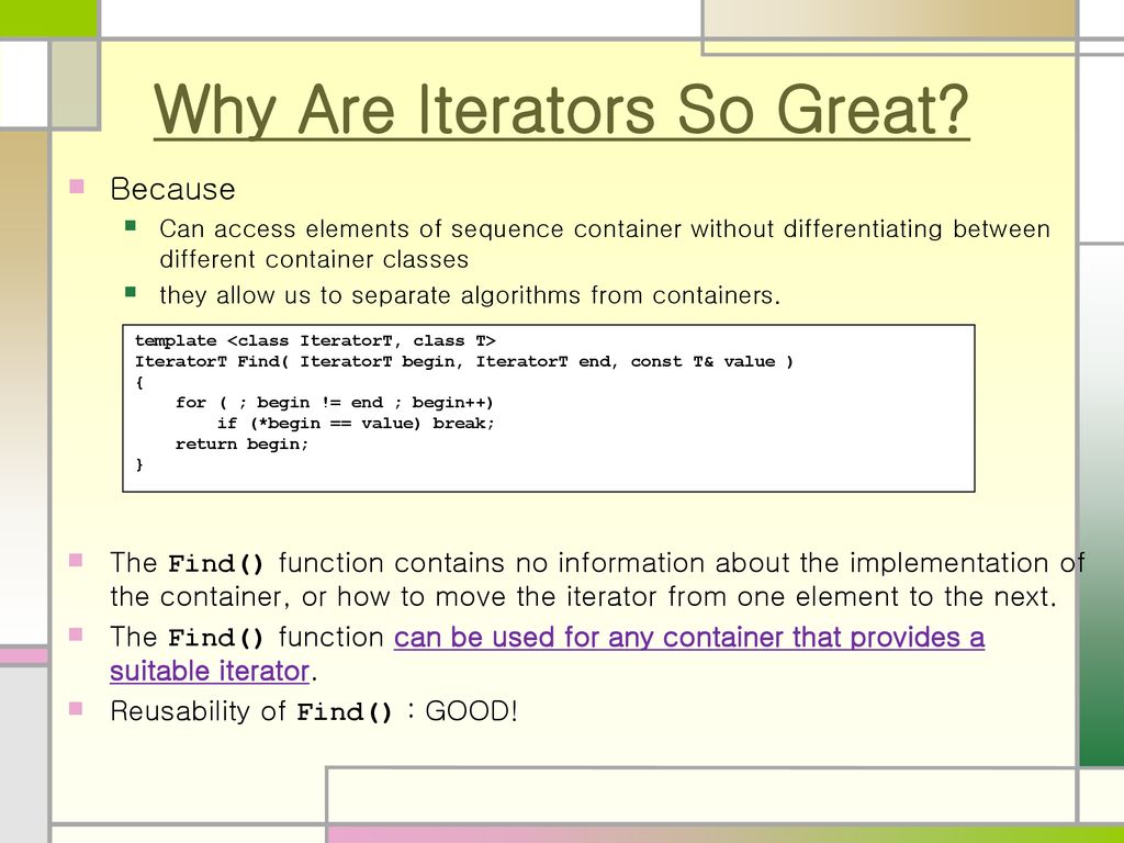 Lecture 7-2 : STL Iterators - ppt download