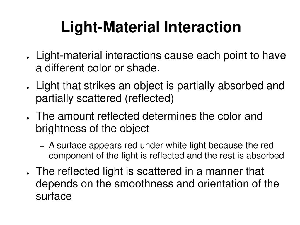 Light-Material Interaction