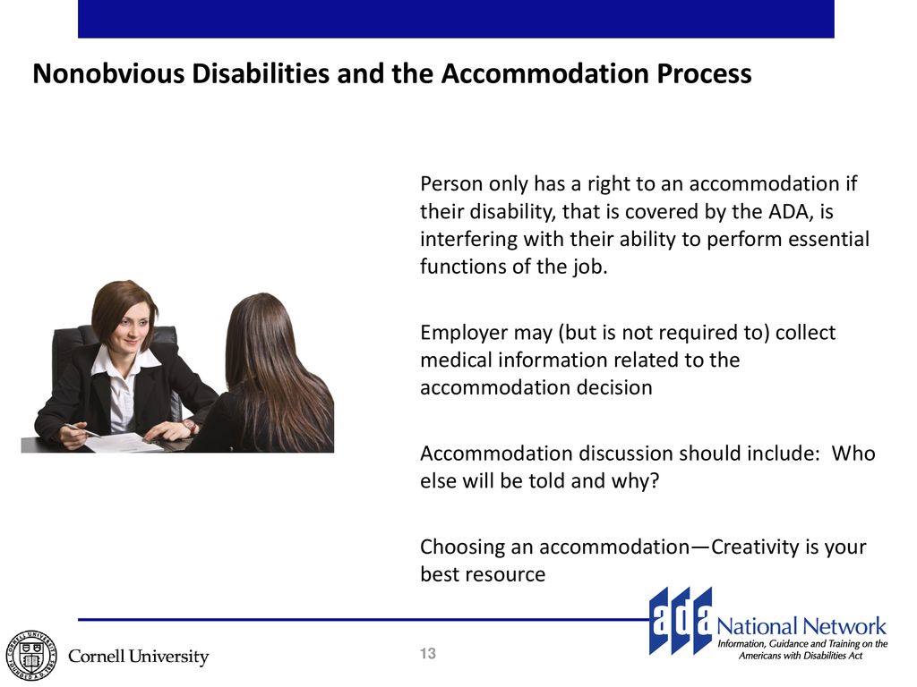 Nonobvious Disabilities and the Accommodation Process