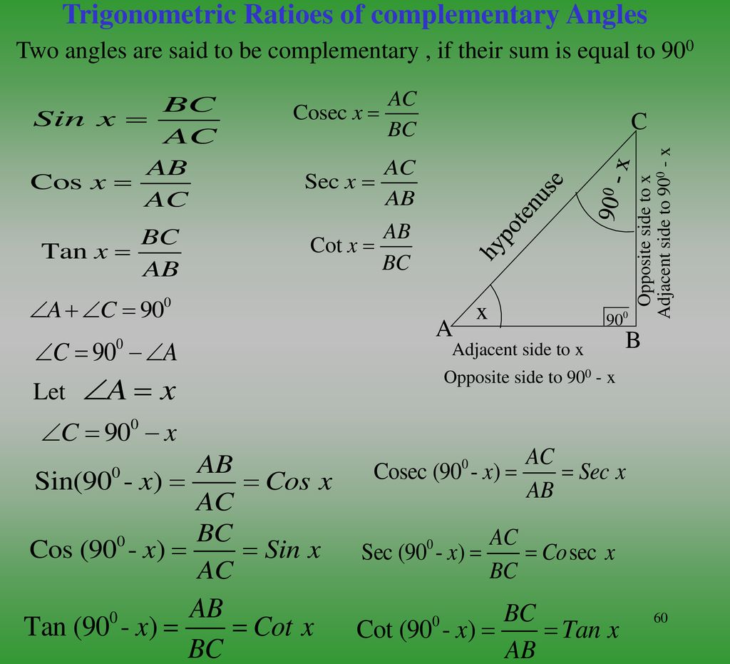11 Trigonometry Trigonometry Is Derived From Greek Words Tri Three Gonon Angles And Metron Measure Trigonometry Means The Measure Ppt Download