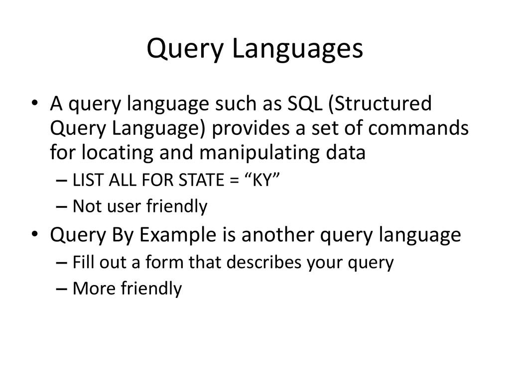 Database queries ppt download