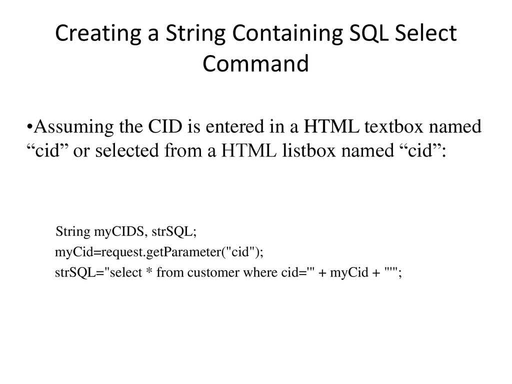 Database processing with jsp ppt download
