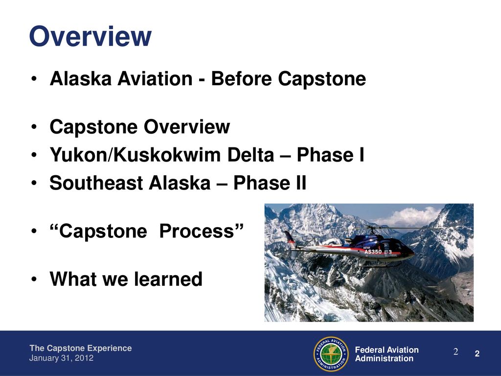 Overview Alaska Aviation - Before Capstone Capstone Overview