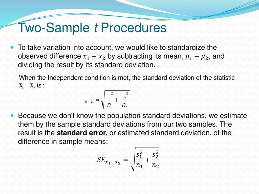 Chapter 21 Comparing Two Means Ppt Download