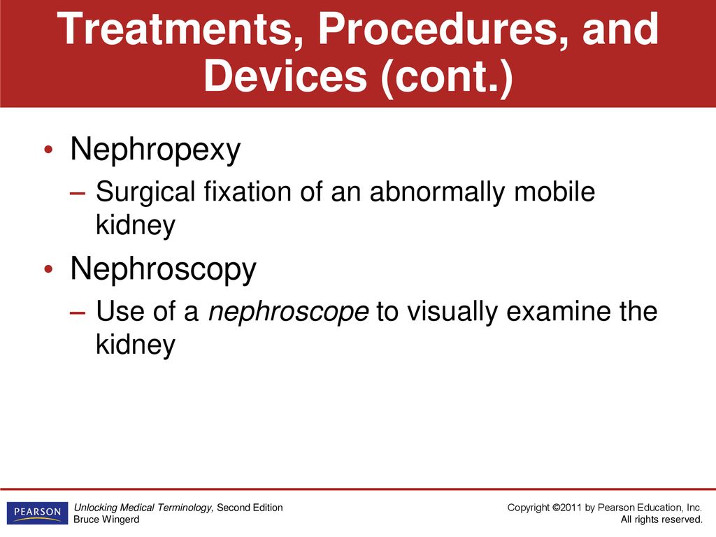 medical term for surgical fixation of the kidney