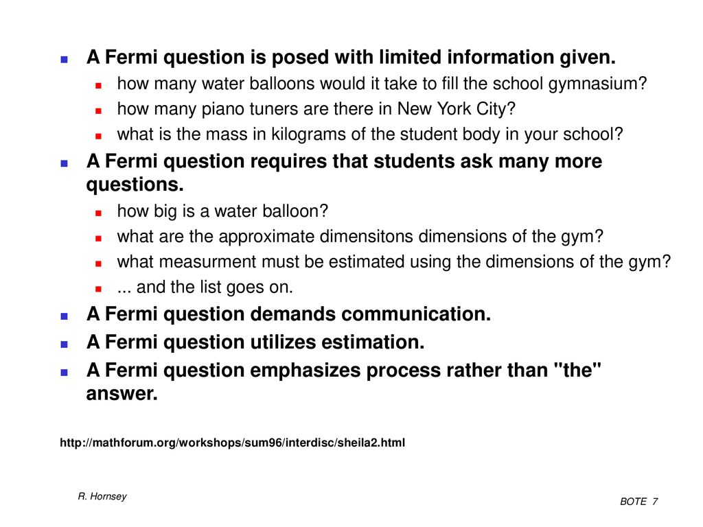 Fermi Questions Enrico Fermi. - ppt download