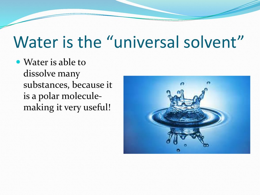 Why is water able to dissolve many substances