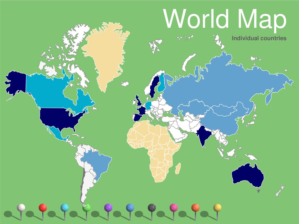 World Map Individual countries 2