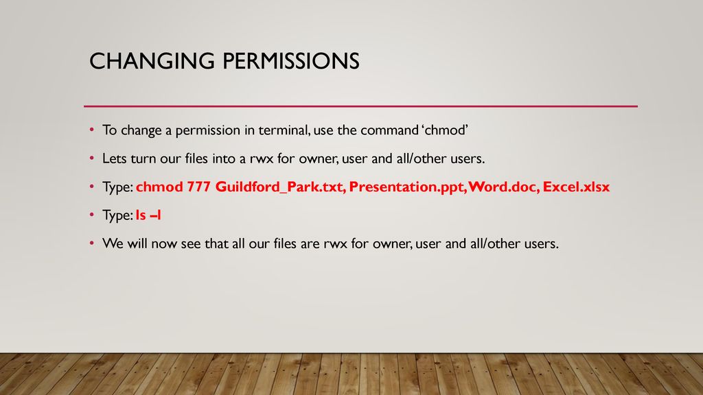 Permission And Chmod Ppt Download