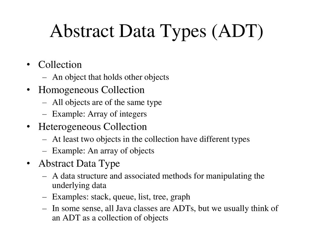 Abstract Data Types Adt Ppt Download