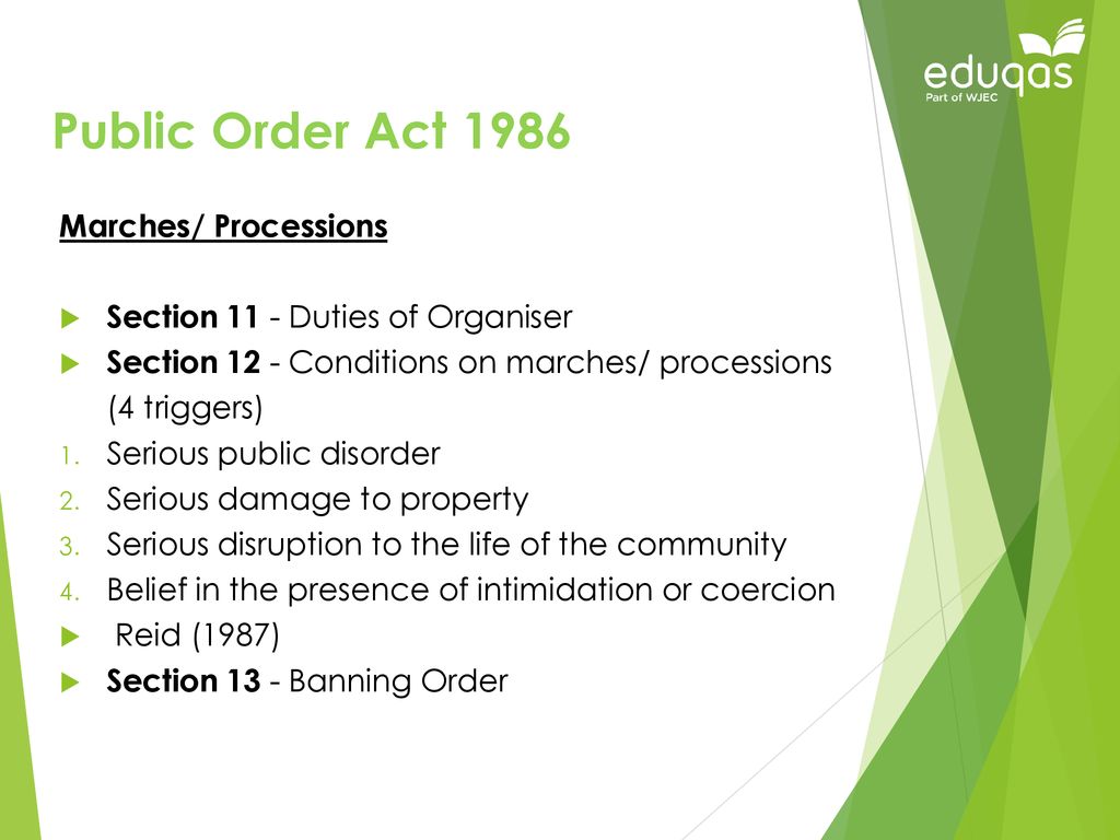 Restrictions, including those restrictions permitted by the European  Convention on Human Rights Public Order Offences. - ppt download