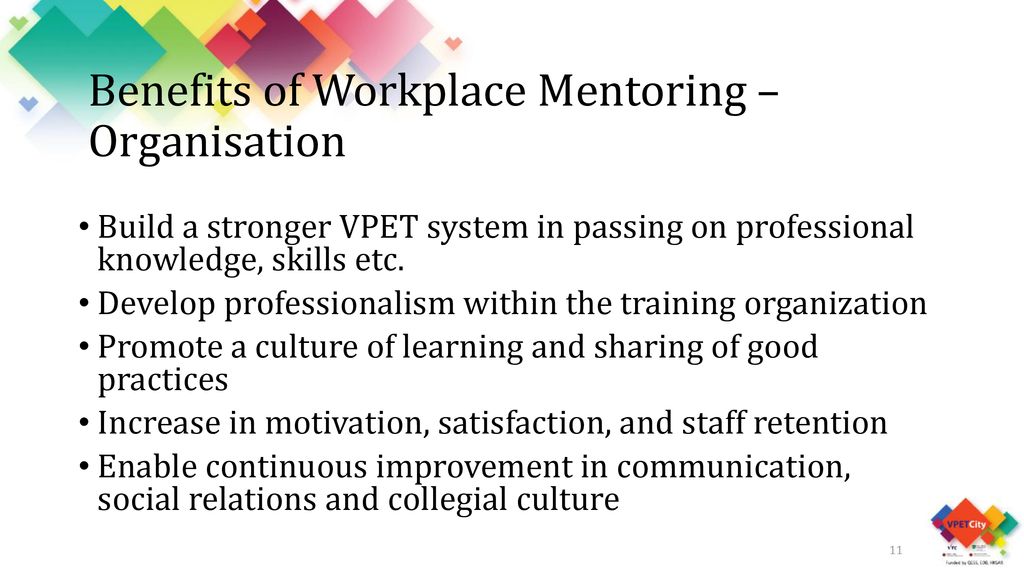 Benefits of Workplace Mentoring – Organisation