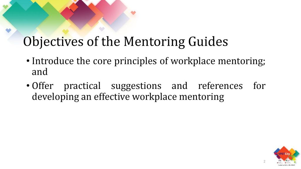 Objectives of the Mentoring Guides