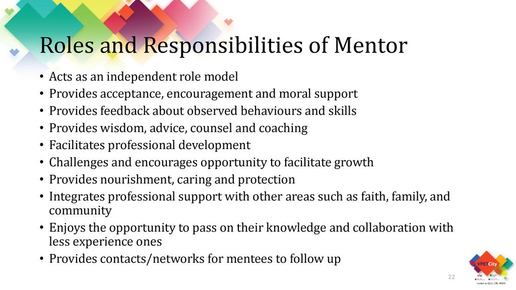 Roles and Responsibilities of Mentor