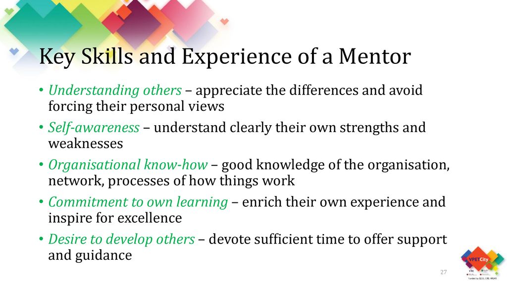 Key Skills and Experience of a Mentor