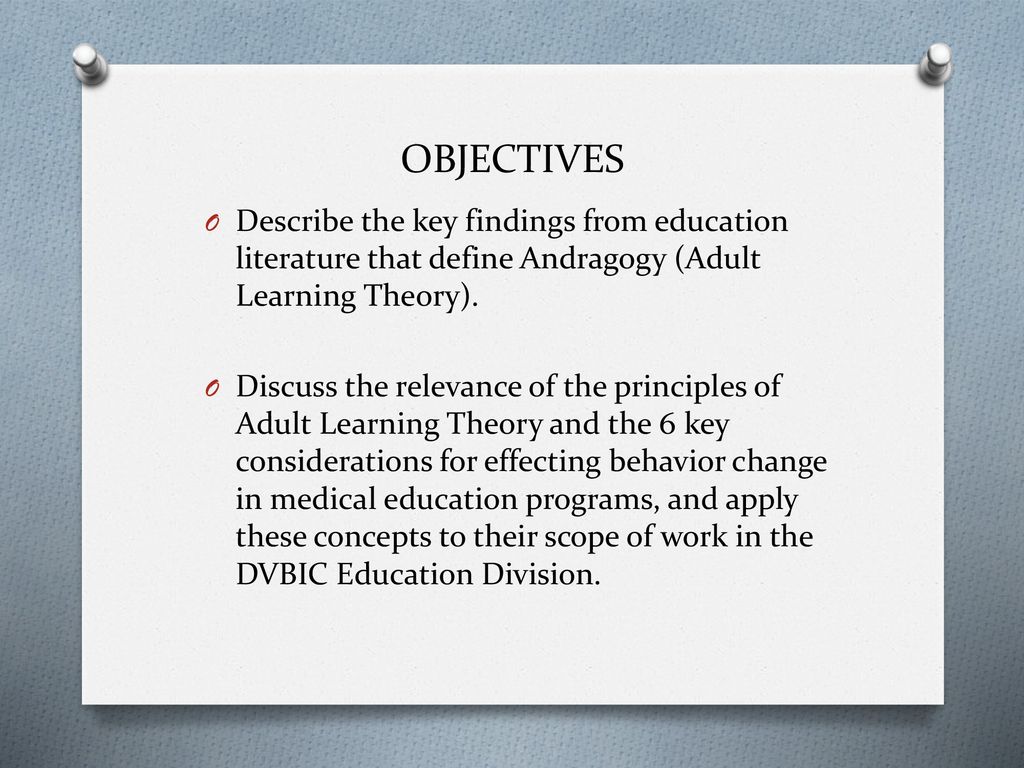 A look into adult learning theory ppt download