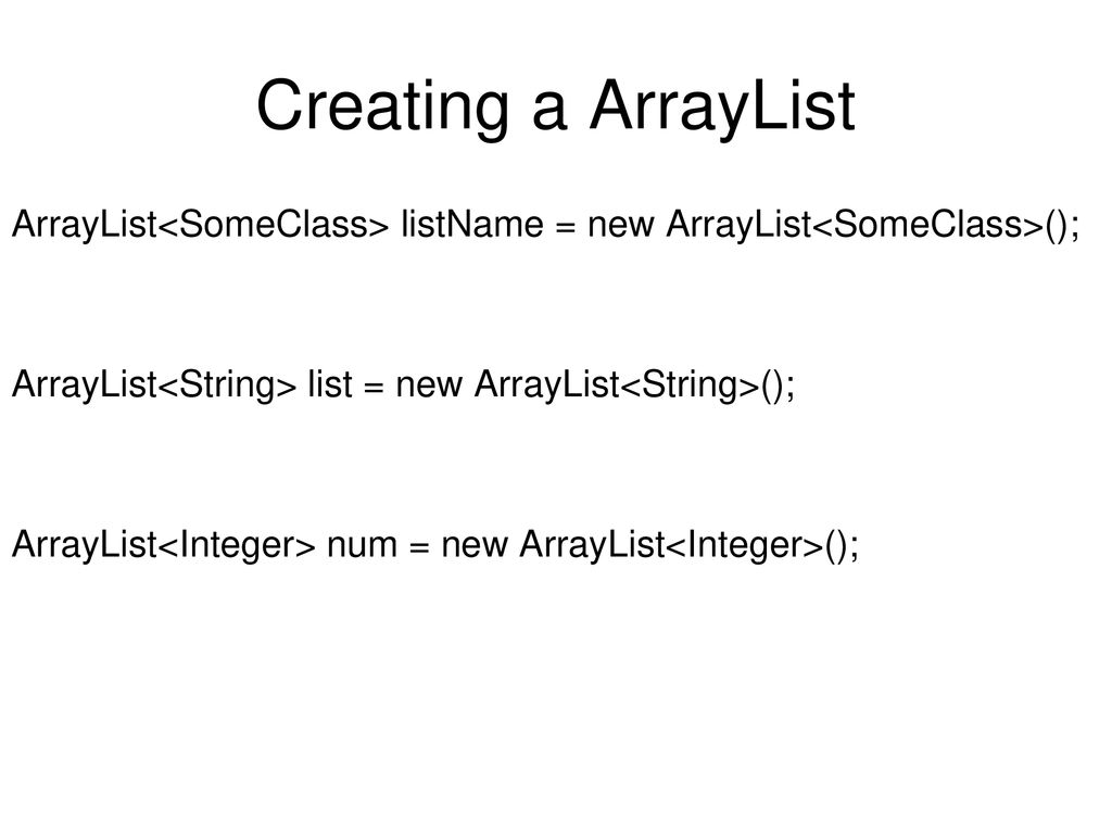 Java Array Lists 2/13/ ppt download