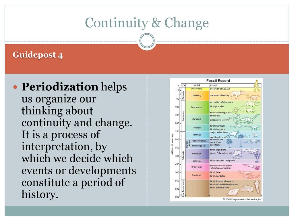 Continuity & Change Guidepost 4.