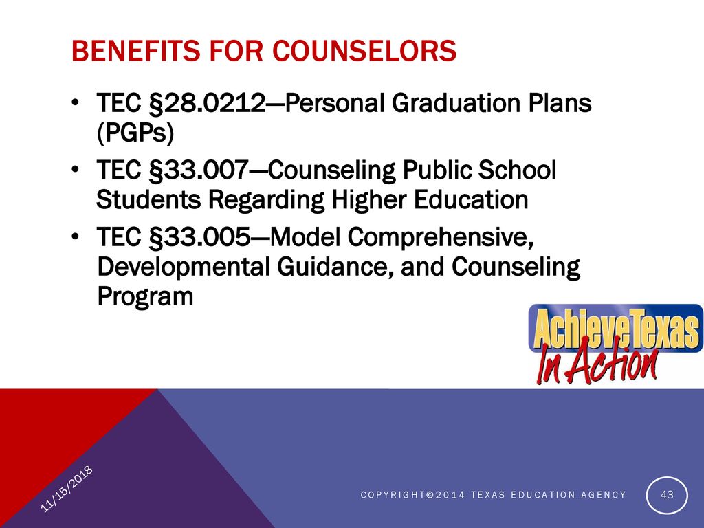 Benefits for Counselors