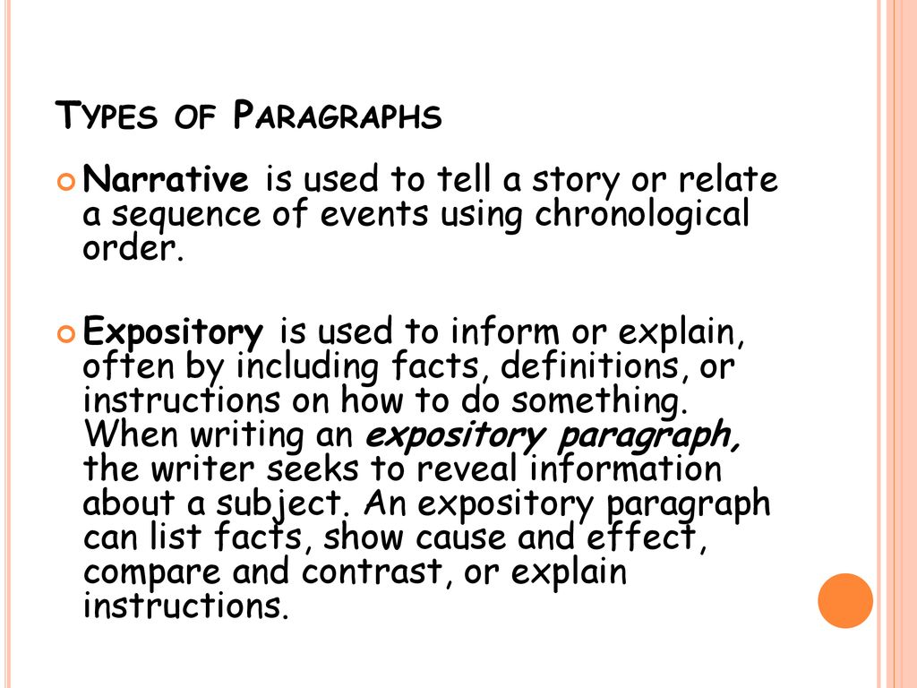 4 kinds of paragraph