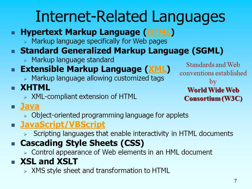 Internet-Related Languages