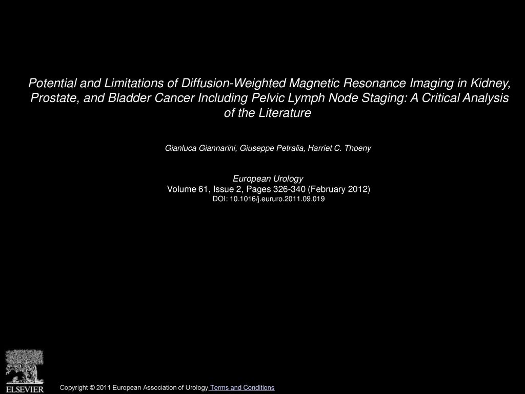Potential and Limitations of Diffusion-Weighted Magnetic Resonance Imaging in Kidney, Prostate, and Bladder Cancer Including Pelvic Lymph Node Staging: A Critical Analysis of the Literature