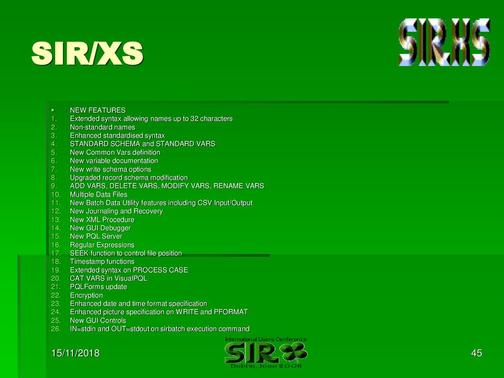 What I like about SIR/XS. ppt download