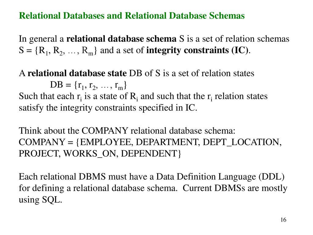 Chapter 7 the relational data model relational constraints and the