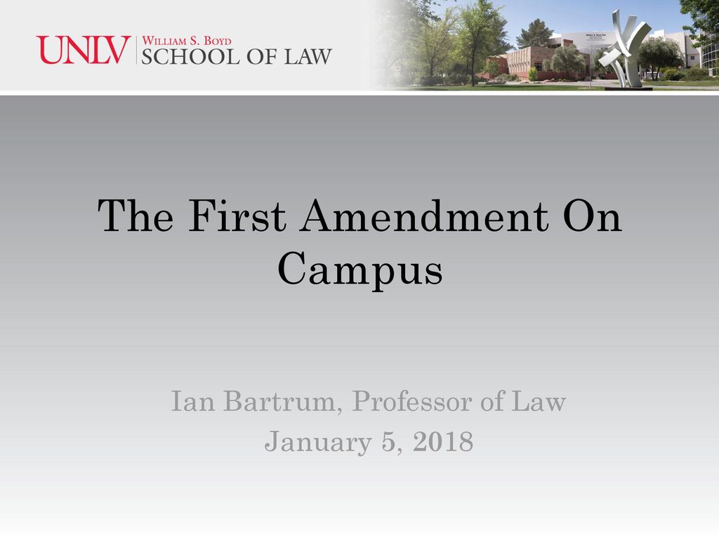 The First Amendment On Campus