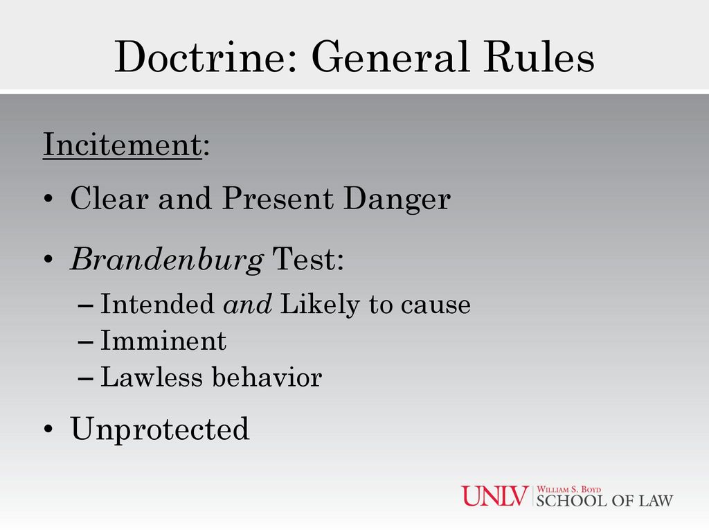 Doctrine: General Rules