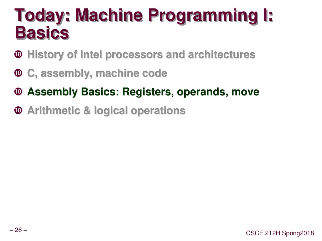 Lecture 5 Machine Programming - ppt download