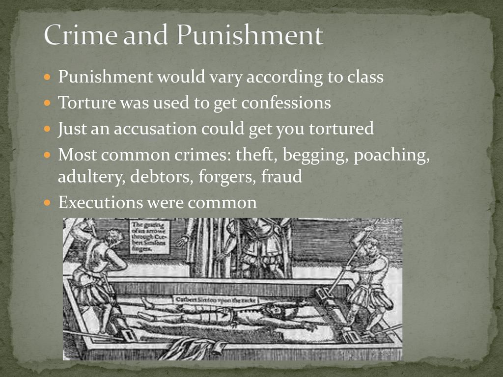 punishments in elizabethan times