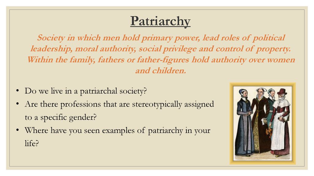 patriarchal family examples