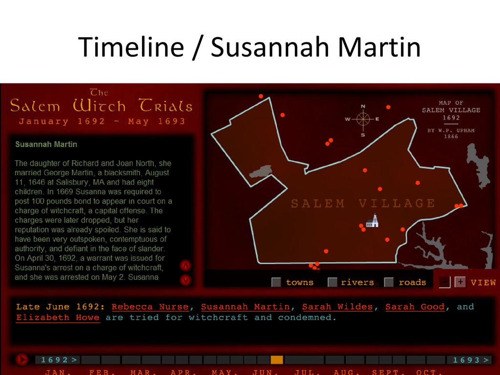 Timeline / Susannah Martin