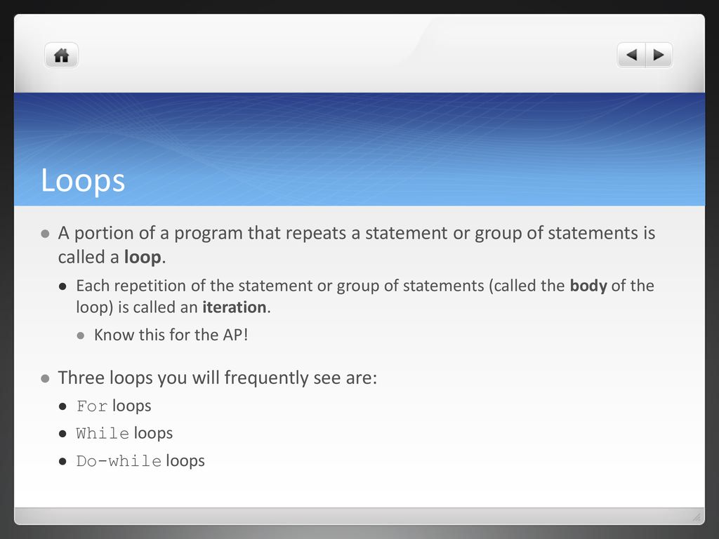 Loops October 10, Ppt Download 