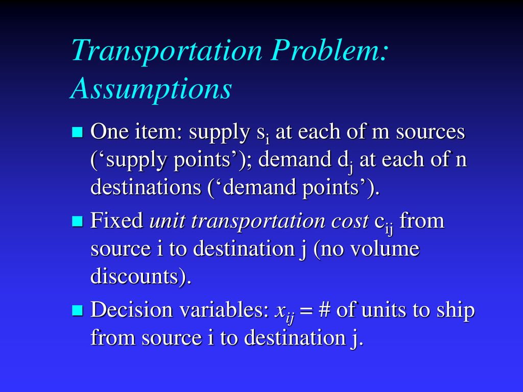 What Is Transportation Model