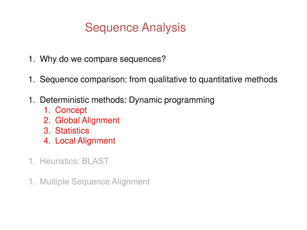 Sequence Analysis. - ppt download